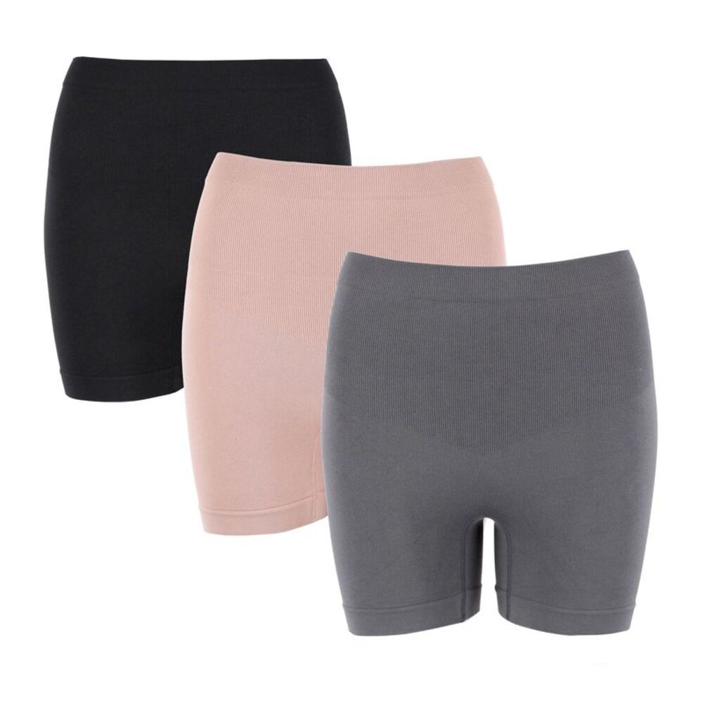 Carrie Amber Women's Seamless Shapewear Biker Shorts (3 Pack)